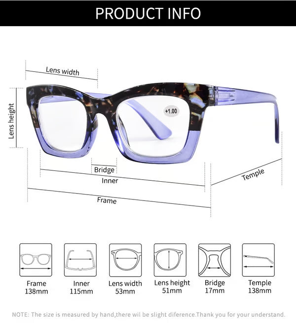 👓Anti Blue Light Glasses Set 4 Pairs Oprah Style Unisex Reading Glasses