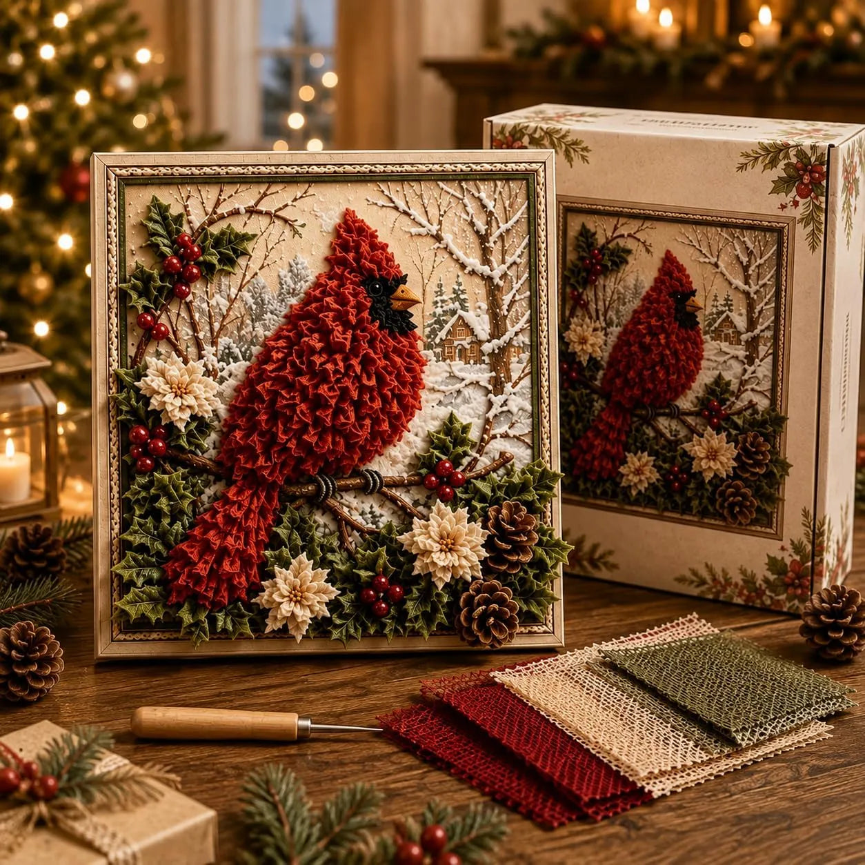 🎁🎅3D Christmas Fabric Poke Art Kit