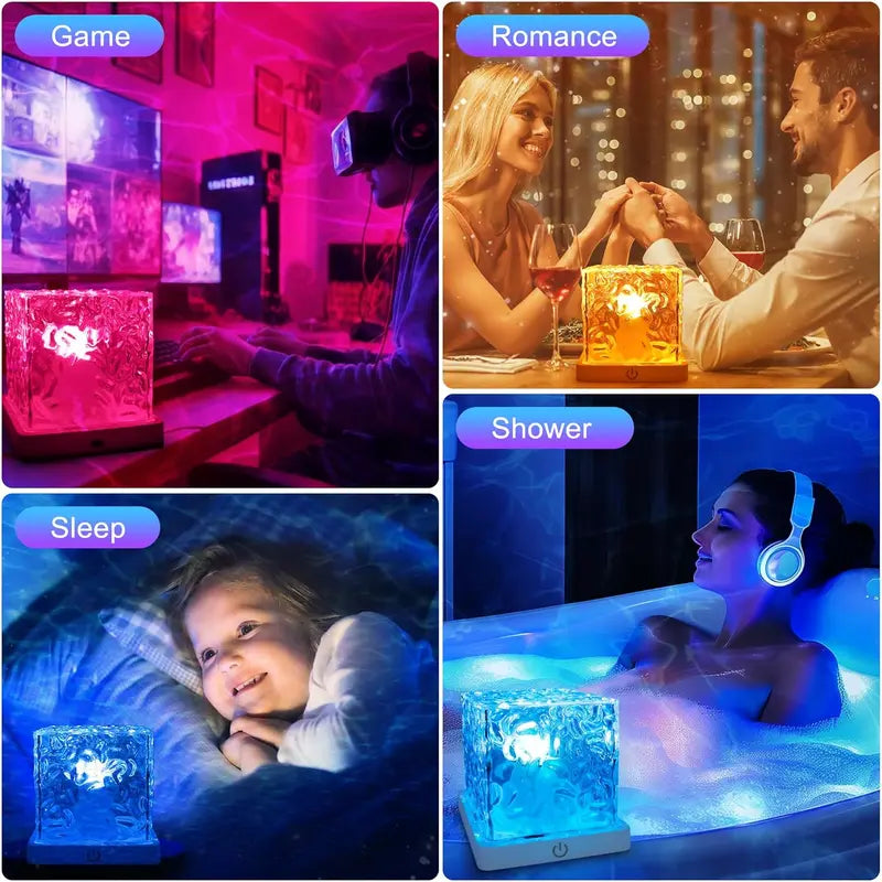 Dynamic Water Ripple Cube Ambient Lamp