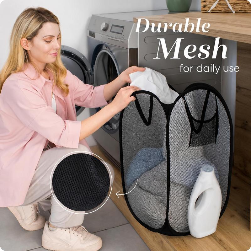 🔥Buy 1 Get 1 Free🧺Foldable Pop‑Up Mesh Laundry Basket｜Large Capacity & Space‑Saving