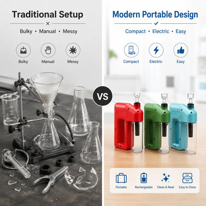 ⚡  Portable Handheld Electric Filtration Device | Compact Glass Chamber Design with Electric-Assisted Operation & 6 Color Options ✨