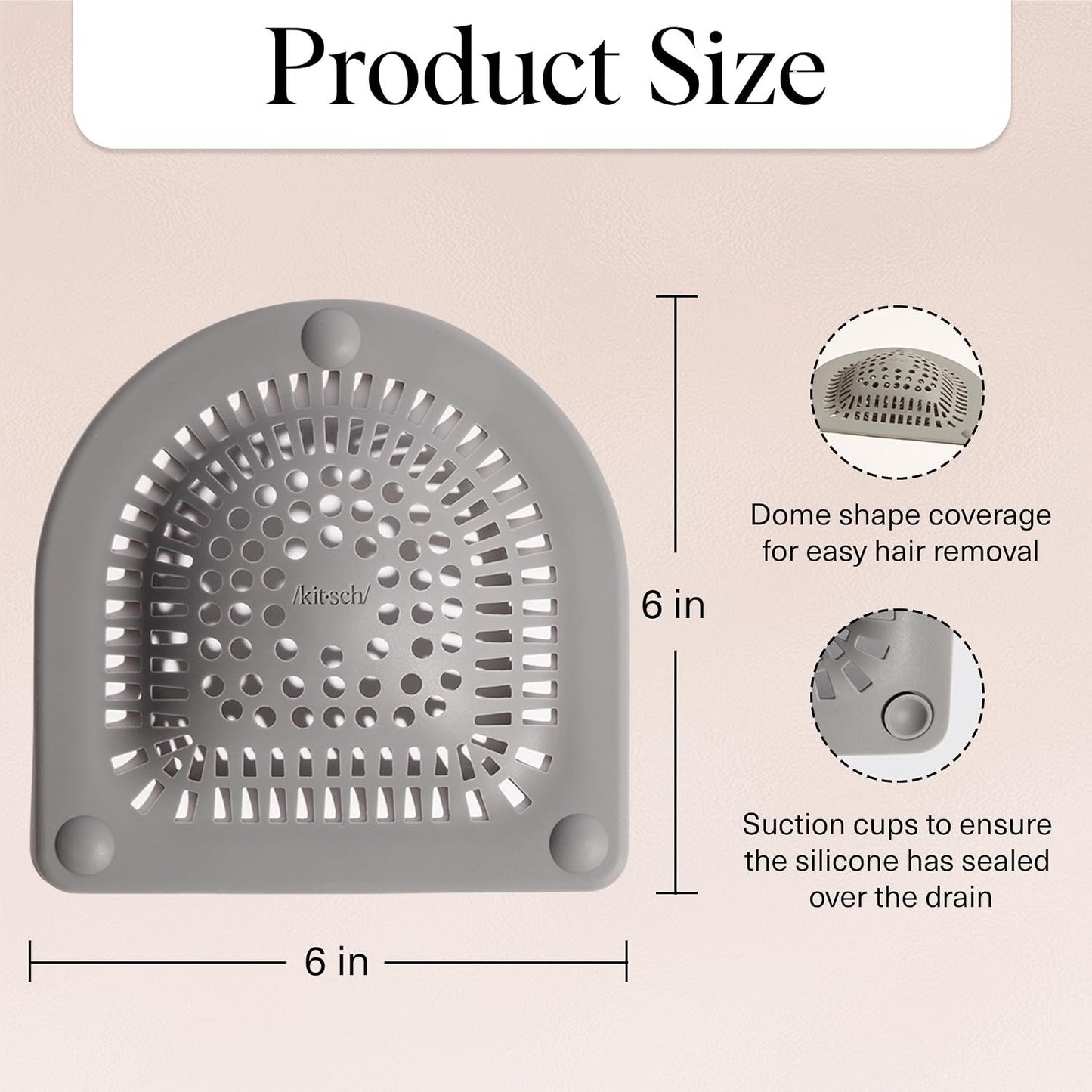 🏆75K+ SOLD!🚿 Silicone Hair Catcher for Shower Drains