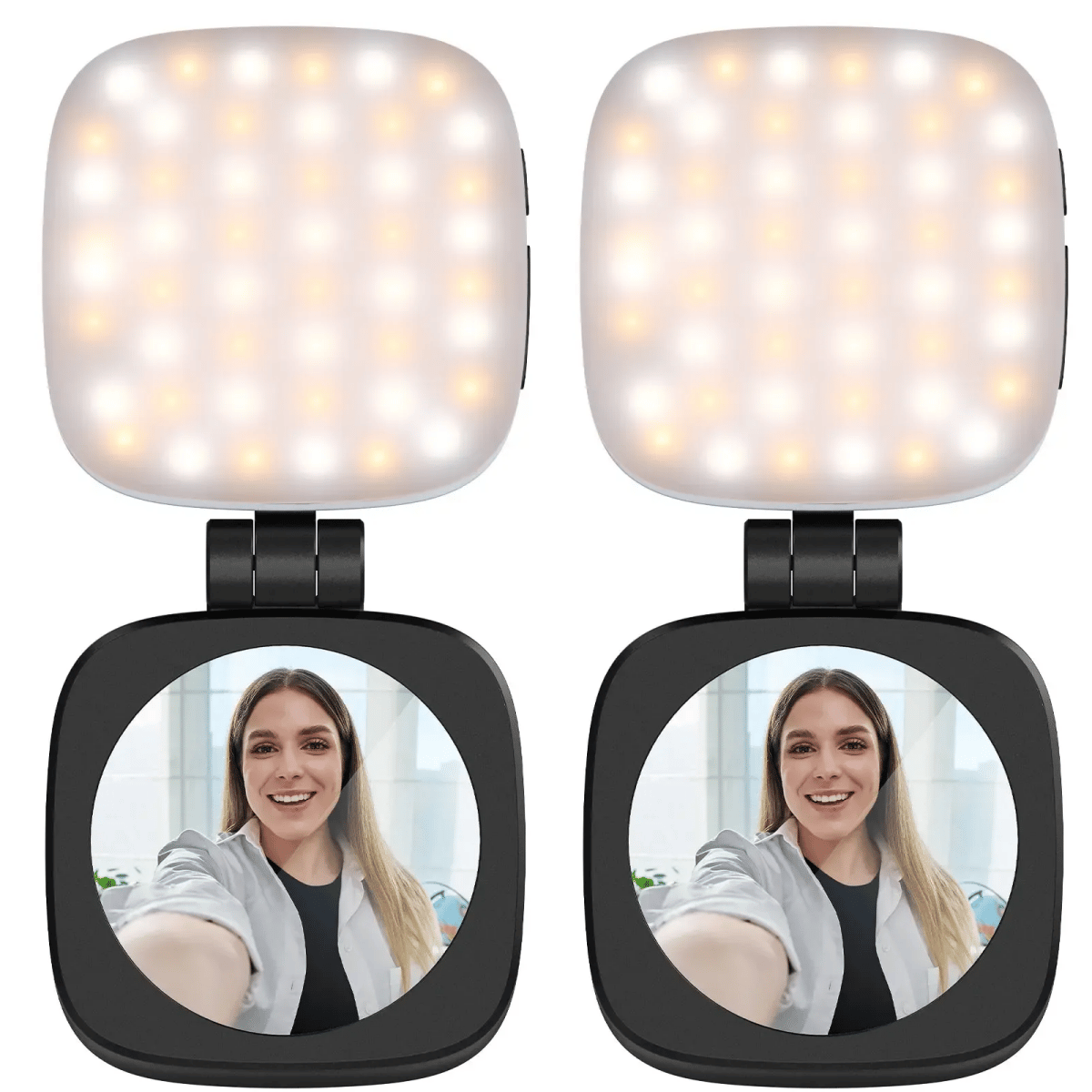💖Magnetic Selfie Light for MagSafe iPhone – Foldable LED Ring Light with Mirror & Stand 📱💡