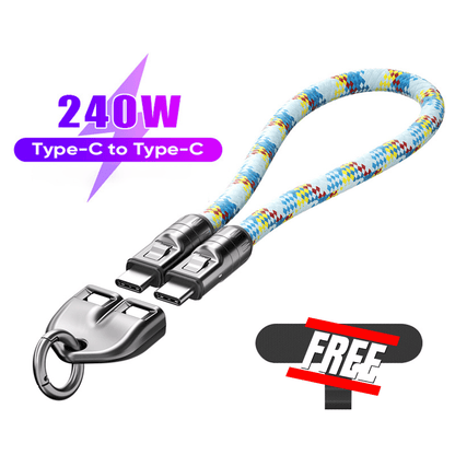 🔥C to C 240W Charging Cable with Wearable Bracelet Design