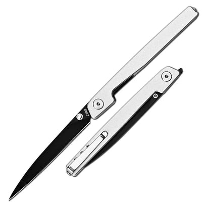 🔥CJRB Lanky 1.36oz Ultra-Light Gentleman's Folder – AR-RPM9 Wharncliffe Blade & Slim Aluminum Design for Elegant Everyday Carry and Outdoor Use.