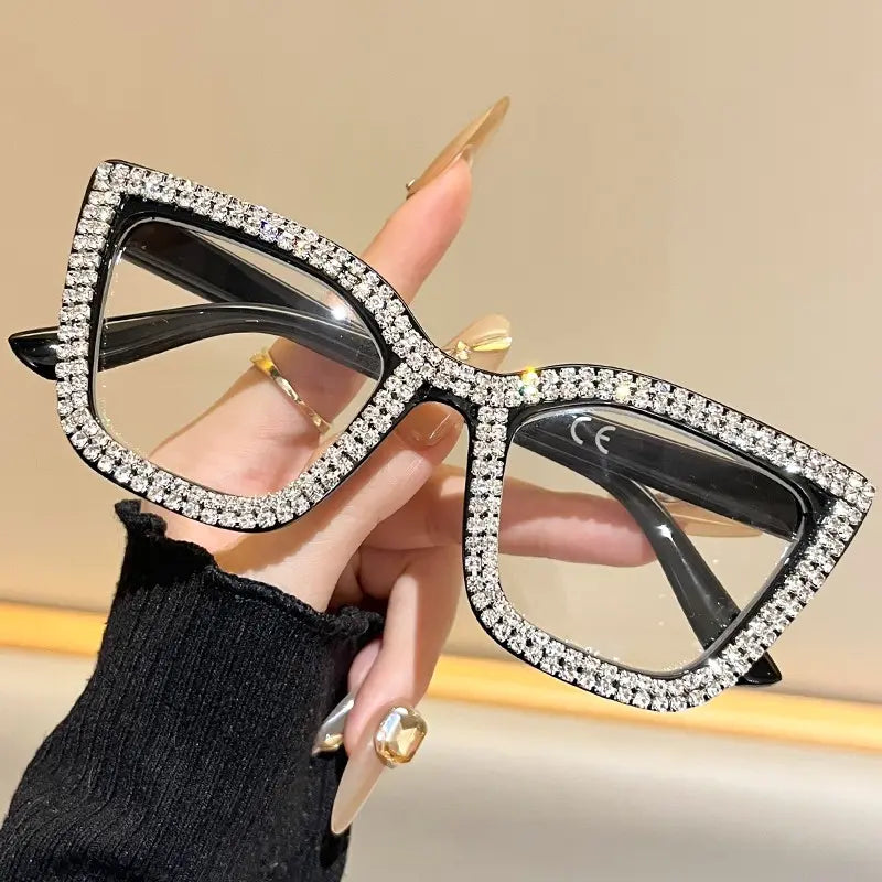 Cat-Eye Reading Glasses with Diamond Accents | Blue Light Blocking