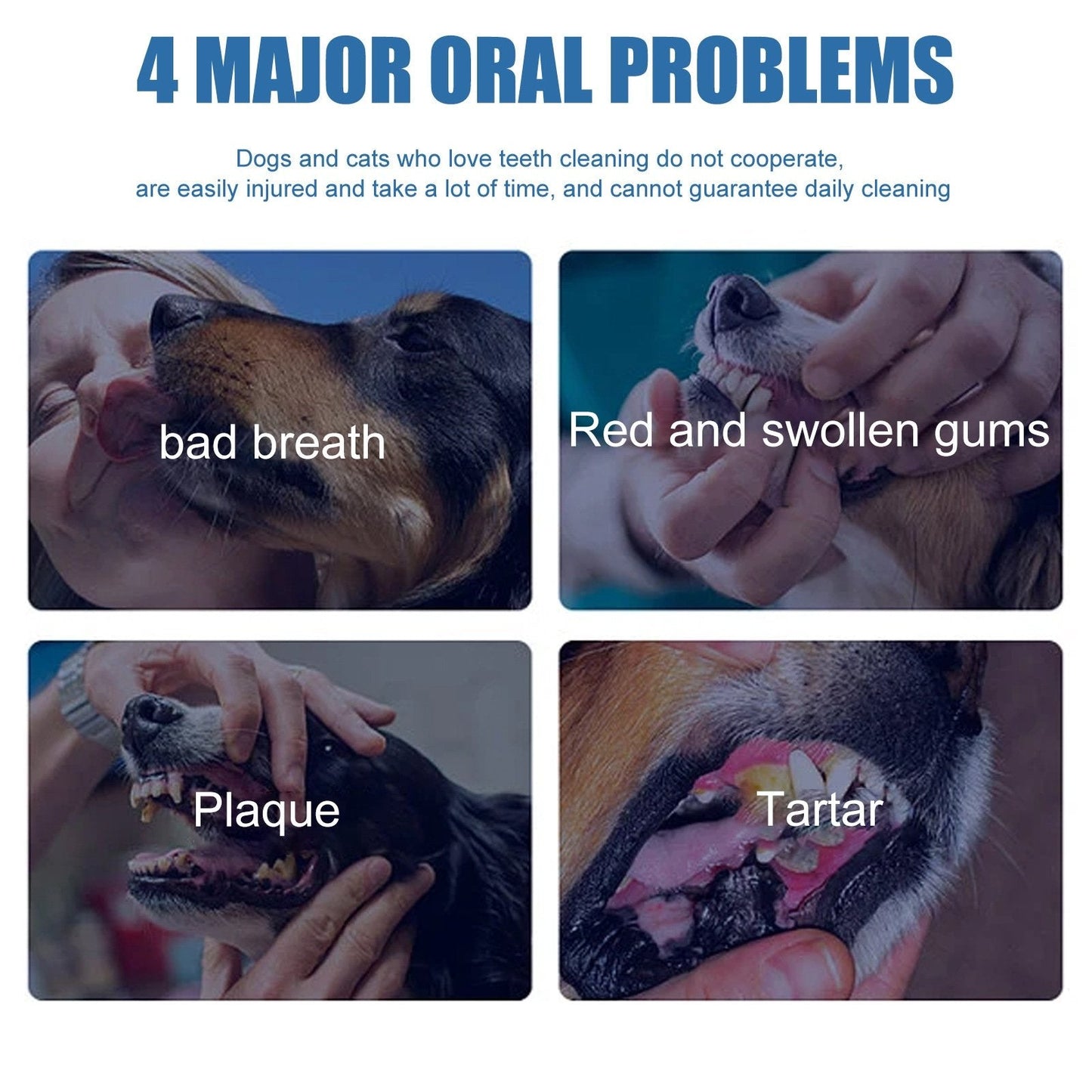 🐶Foam for removing tartar from pet teeth – Fresh breath & healthy teeth, no brushing required!🦷