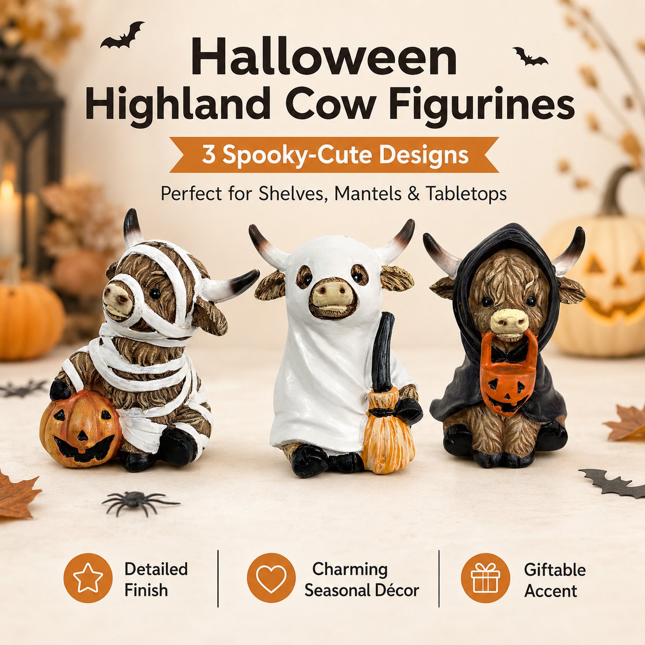 🎃🐮 Bring Home the Cutest Highland Cow Halloween Vibe