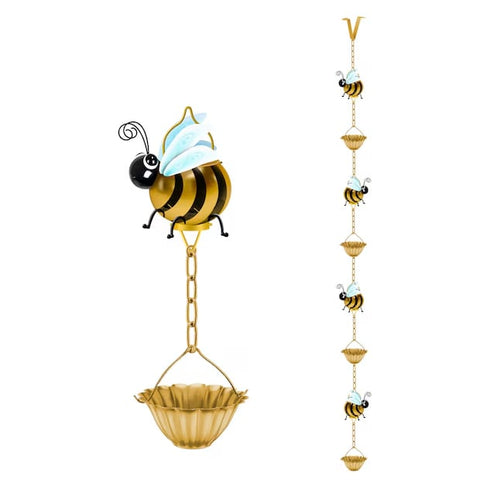 Whimsical Bee Rain Chain 🐝 — Transforming Rainy Days into a Garden Spectacle