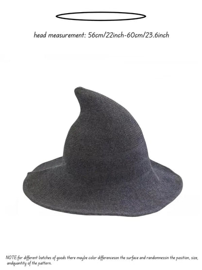 🧙 Knitted Wizard Hat  - ✨ Cozy Halloween Fantasy Costume Accessory