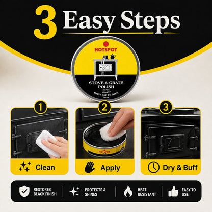 🔥Last Day 50% OFF - 🧼Hotspot Black Stove & Grate Polish – Cast Iron Restorer for Wood Stoves, Fireplaces & Grates