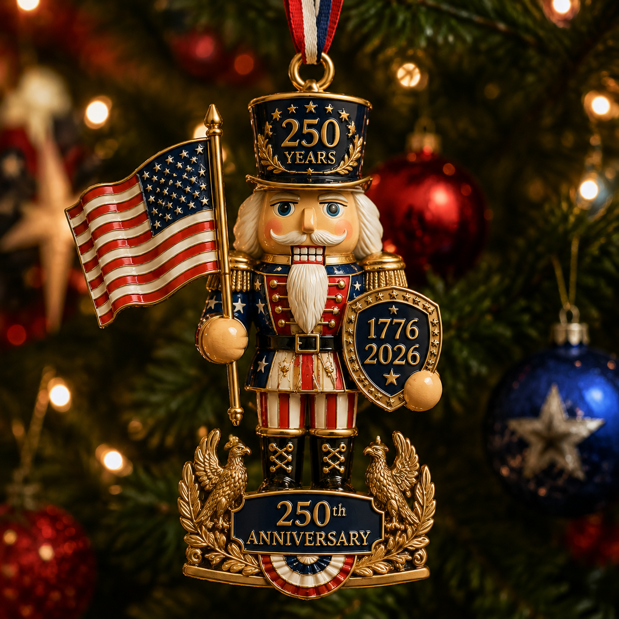 🇺🇸🎄America 250th Anniversary Nutcracker Christmas Ornament Collection
