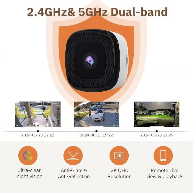 Only $14.99 Last Day Promotion!🔥 Crystal-clear security 2K camera 🎥 Color Night Vision 🌙 24/7 Recording & Smart Alerts 🚨 Easy Install! 🔒