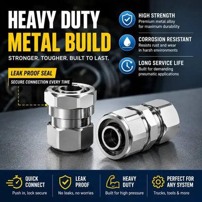 🎉Heavy-Duty Truck/RV Air Line Fitting Kit (8-Piece Set)