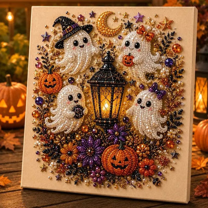 Cute Halloween Ghost Pearl Art DIY Kit (8 × 8 in)