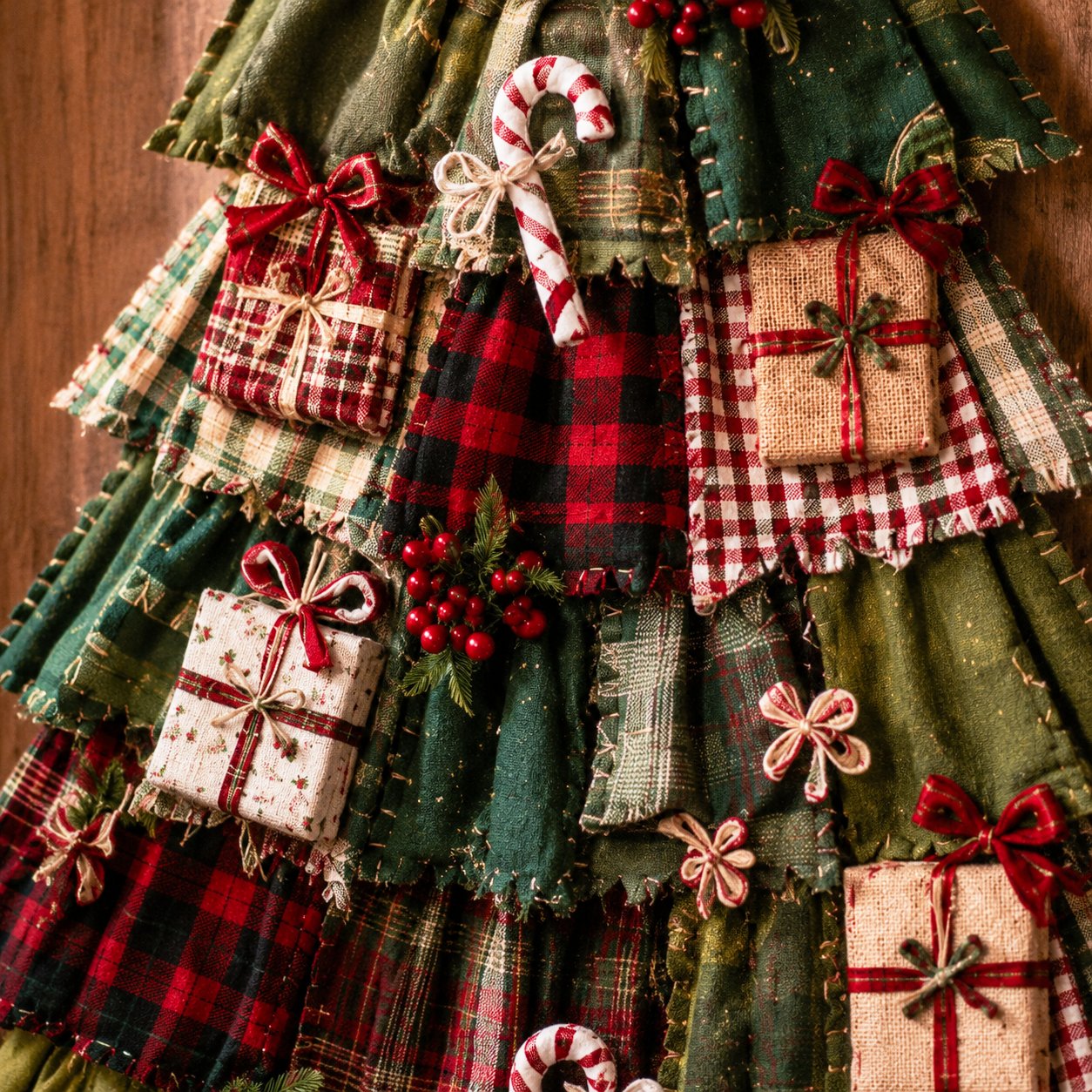 🎄Beginner-Friendly DIY Oversized Patchwork Christmas Tree Door Hanging Kit