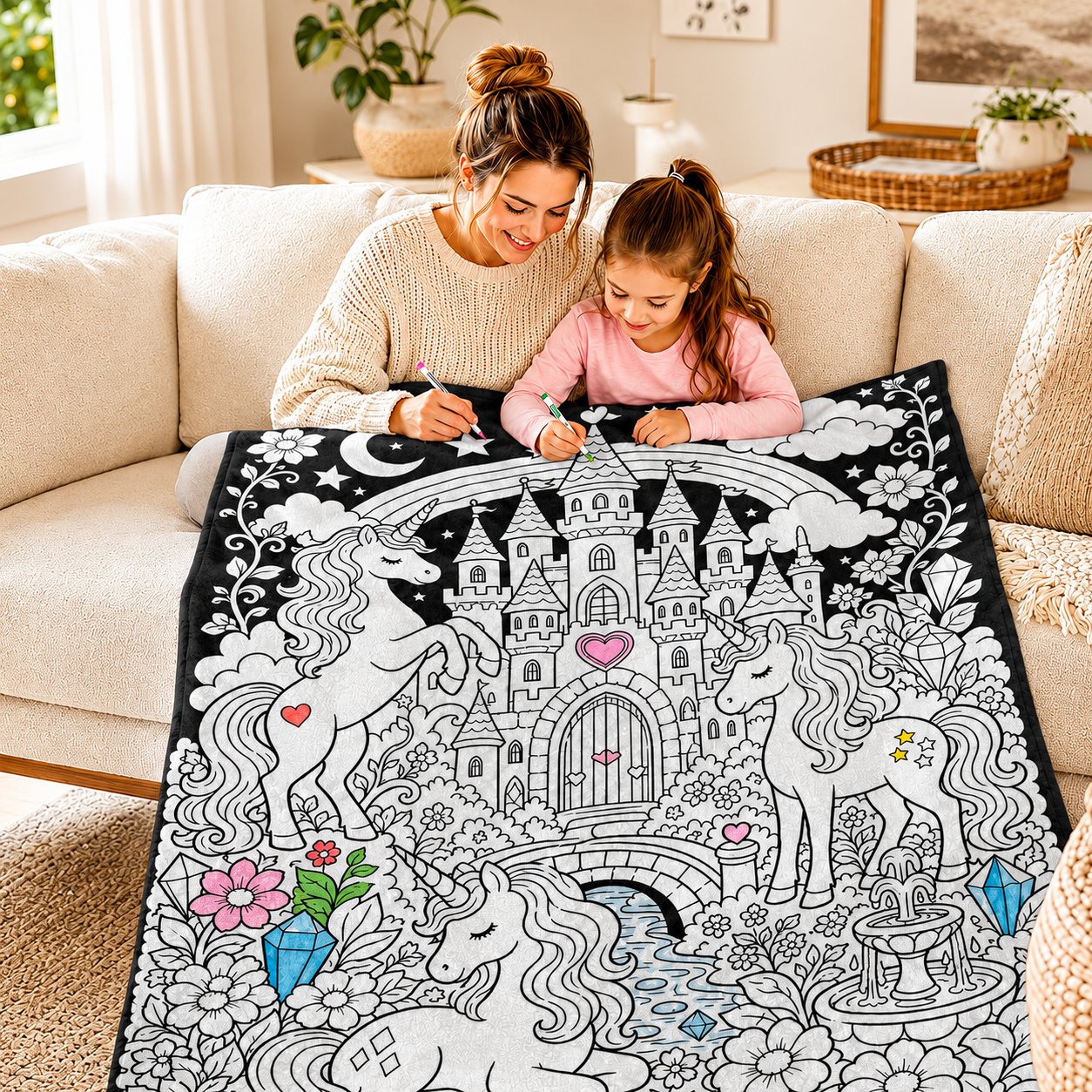 🎨 DIY Doodle Blanket — Color, Create & Make It Uniquely Yours! ✨