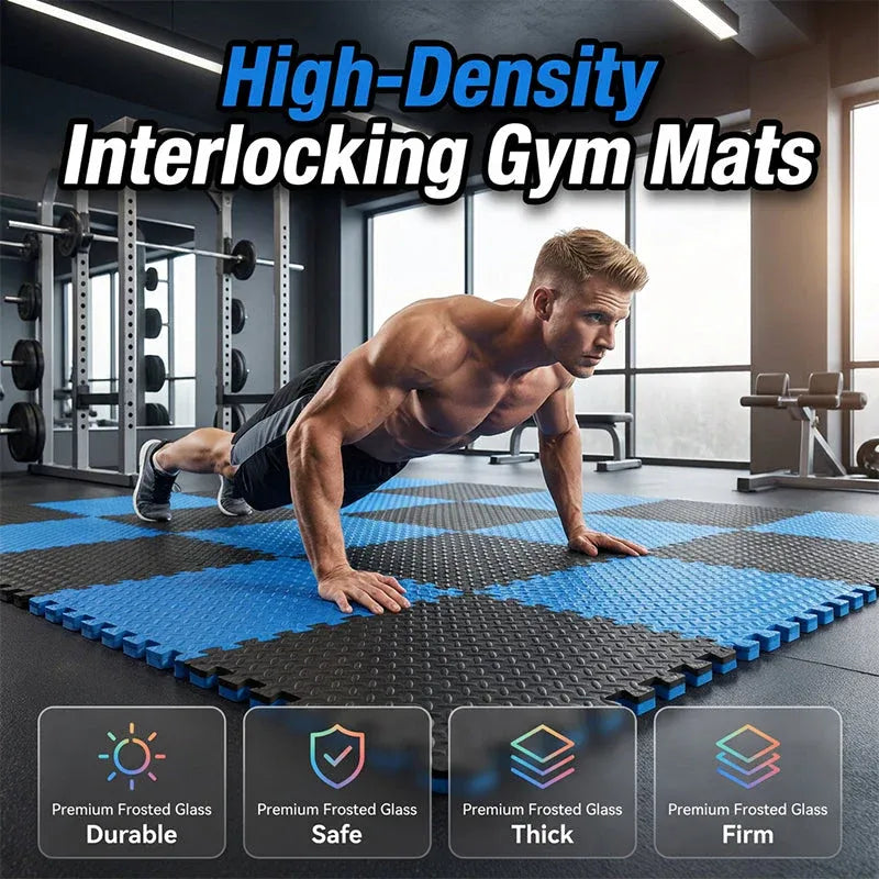 🧩💪 Non-Slip EVA Foam Puzzle Play Mat Set – High-Density, Shock-Absorbing & Waterproof – Gym, Yoga or Kids' Play Area 🏋️