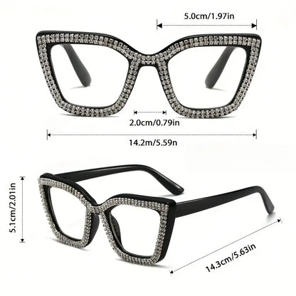 Cat-Eye Reading Glasses with Diamond Accents | Blue Light Blocking