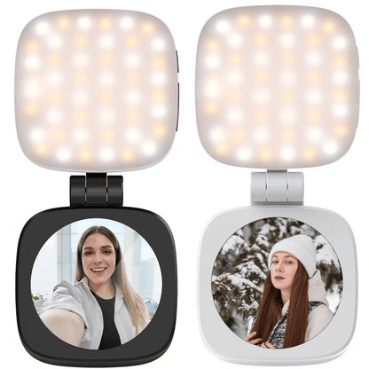 💖Magnetic Selfie Light for MagSafe iPhone – Foldable LED Ring Light with Mirror & Stand 📱💡