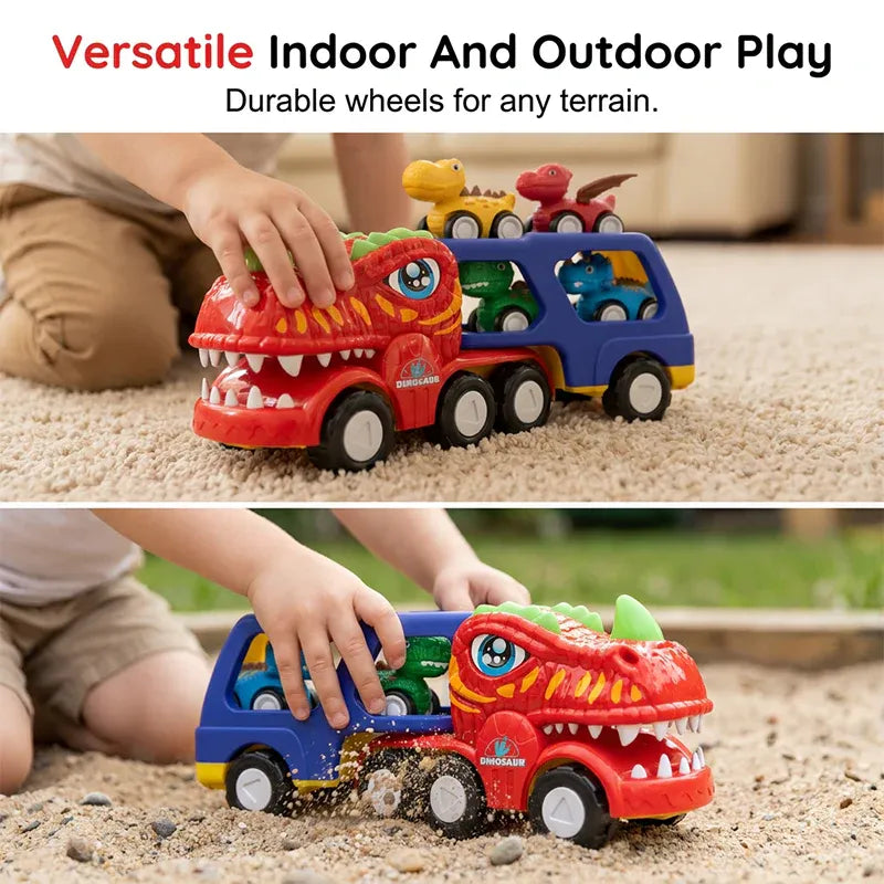 Double-Decker Dinosaur Transport Truck Toy