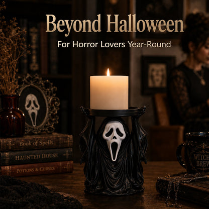 Ghostface Scream Candle Pedestal Holder