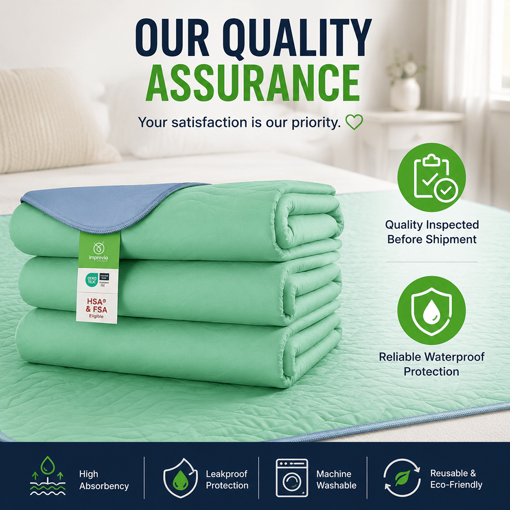 🌙 Washable Underpads – Heavy Absorbency Reusable Waterproof Protection for Kids, Adults, Seniors & Pets