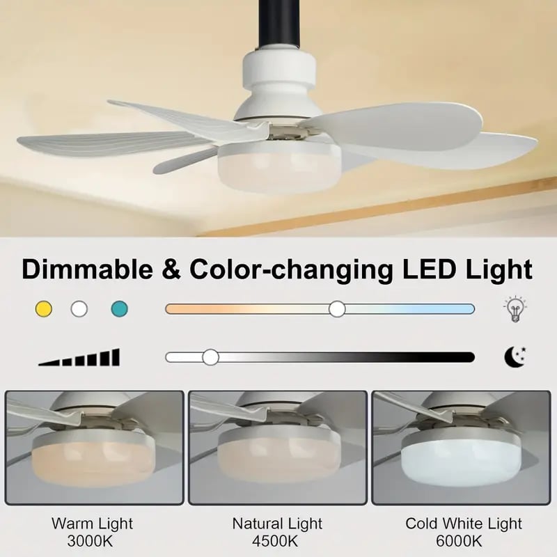 ✅Install In 3 Mins! Socket Screw-in Fan Light 2 In 1✨