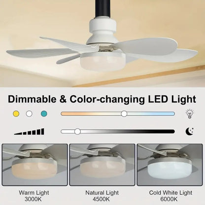 ✅Install In 3 Mins! Socket Screw-in Fan Light 2 In 1✨