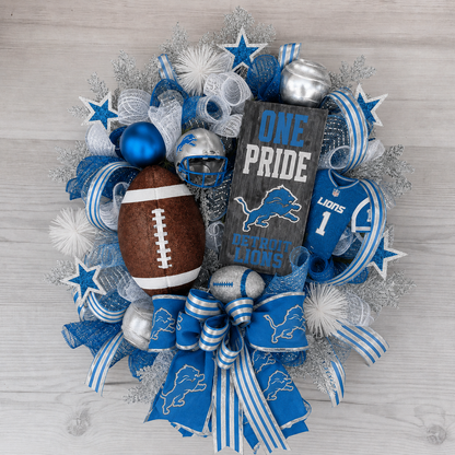 🏈Football Team Handcrafted Wreath for Game-Day Front Door Decor