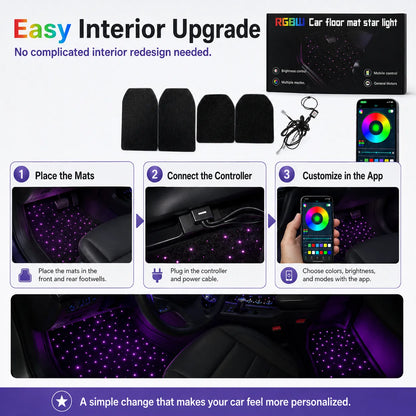 ✨ LED Starlight Car Floor Mats — Light Up Every Drive in Style! 🚗🌌