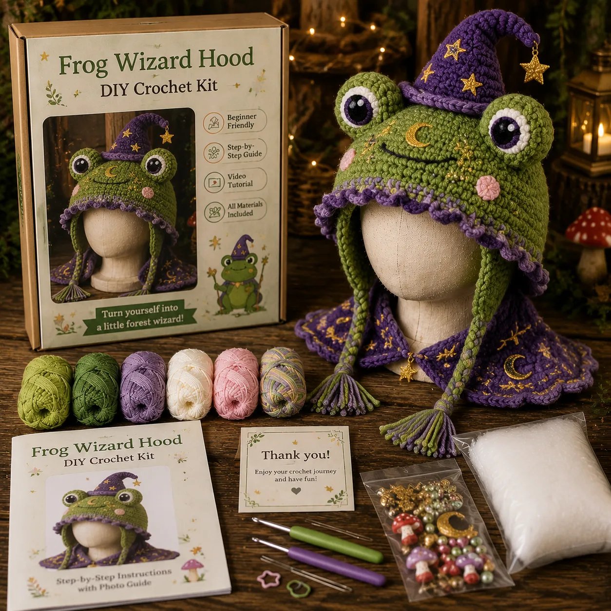 🔥HOT SALE 50% OFF – DIY Dragon Hood Hat Crochet Kit 🐉 | Handmade Fantasy Craft