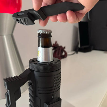 🥤🔥Assault-Style Tactical Koozie with Built-In Bottle Opener – 3 Sizes for Bottles & Cans