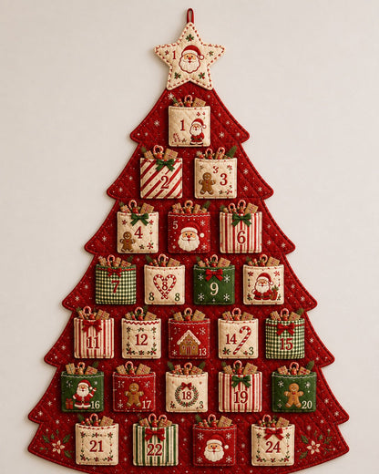 🔥HOT SALE 49% OFF - 🎄✨DIY 24-Pocket Fabric Christmas Advent Tree Kit(📦 Buy 2 Free Shipping)
