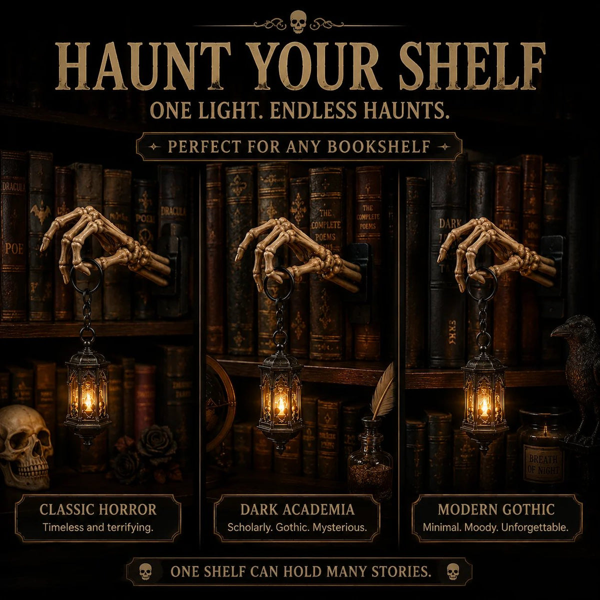 💀Skeleton Hand Lantern Shelf Light™