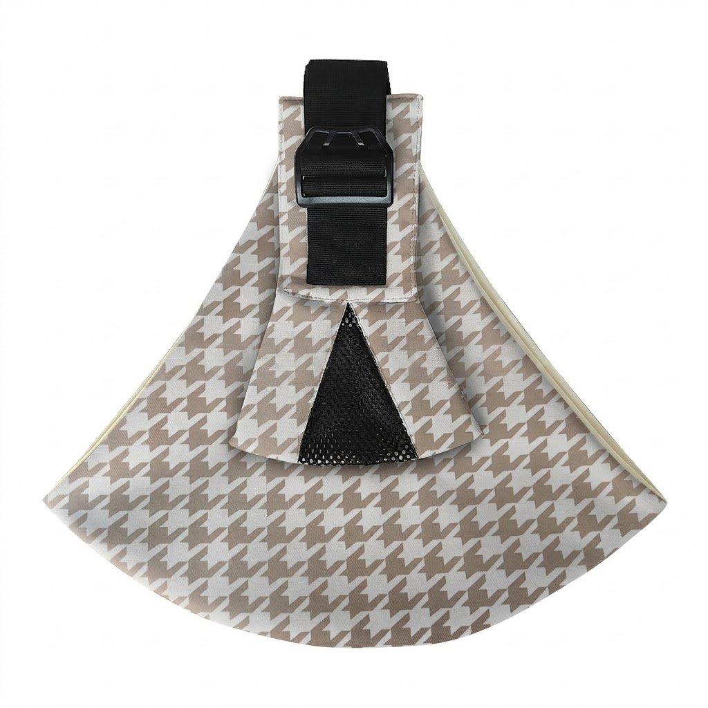 Stylish Houndstooth Side-Carry Baby Carrier