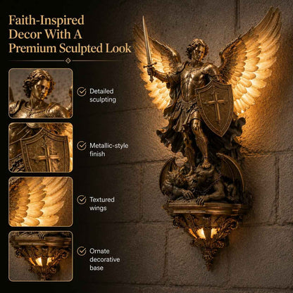 🔥 Divine Archangel Wall Light | A Symbol of Protection & Faith