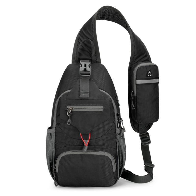 Packable Small Crossbody Sling Backpack with Side Pouch