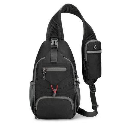 Packable Small Crossbody Sling Backpack with Side Pouch