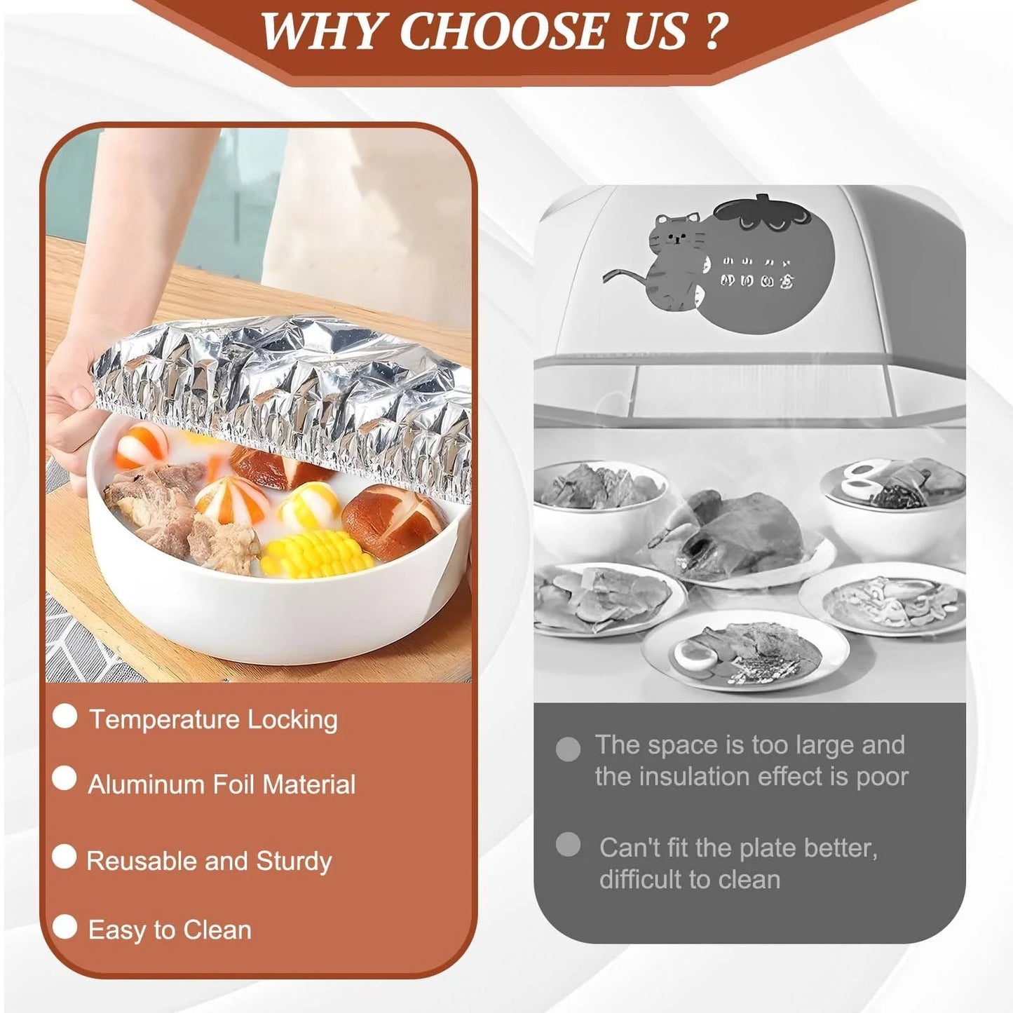 🔥🔥 LAST DAY 49% OFF- Reusable Aluminum Foil Food Covers
