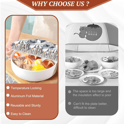 🔥🔥 LAST DAY 49% OFF- Reusable Aluminum Foil Food Covers