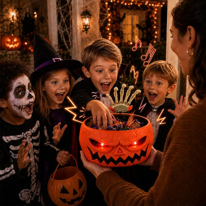 🎃 Funny Jump‑Scare Pumpkin Candy Bowl For Trick-or-Treat Pranking 👻
