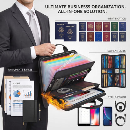 🔥 Fireproof File Folder with Handle