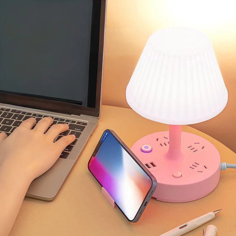 ⏰Table Lamp with USB Port and Outlet