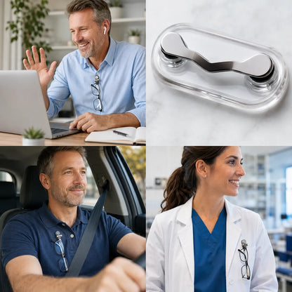 🎁50K+ SOLD! Almost Gone🎉🧲No Damage Clothing Magnetic Glasses Holder(3pcs)