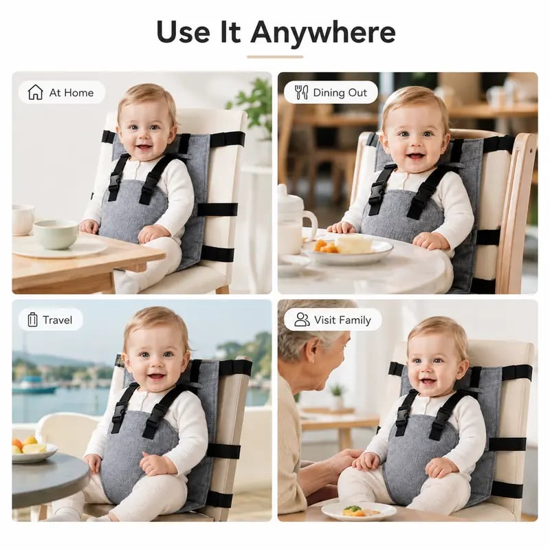 Foldable Portable Baby Chair Harness