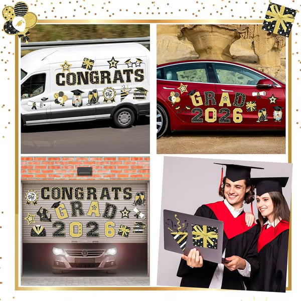 🎓 2026 Grad Car Magnets 🧲 – 20-Piece Set for Celebration Decor (Cars, Fridges & More)