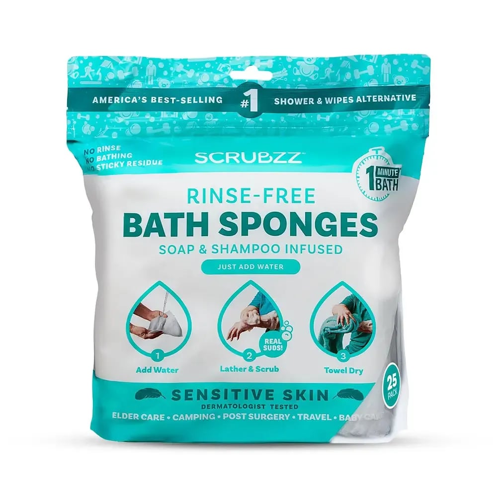 ⏰VIP Shipping Today Only⏰Disposable Rinse-Free Bathing Wipes – 25 Pack🧼