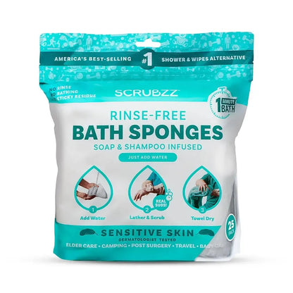 ⏰VIP Shipping Today Only⏰Disposable Rinse-Free Bathing Wipes – 25 Pack🧼
