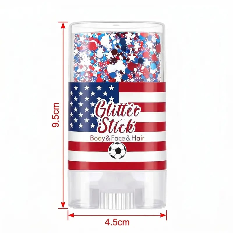 🔥4th of July Glitter Stick – Red, White & Blue Sparkle